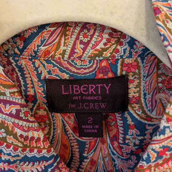 J. Crew x Liberty London Club Collar Felix Isabella Paisley Button Up Shirt - Picture 6 of 8